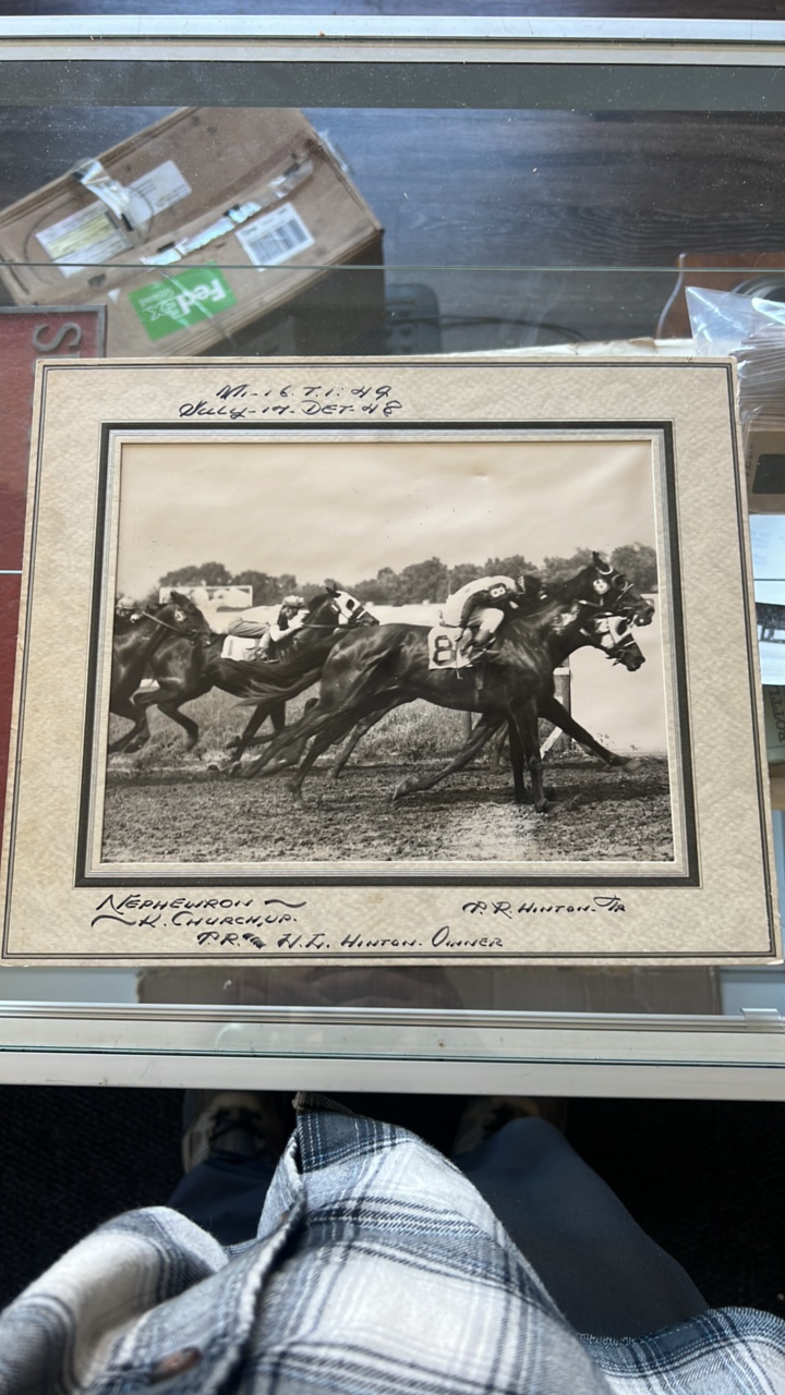 1948 nephewron horse racing photograph