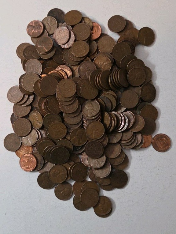 2 Pounds of Wheat Pennies - Mixed Dates