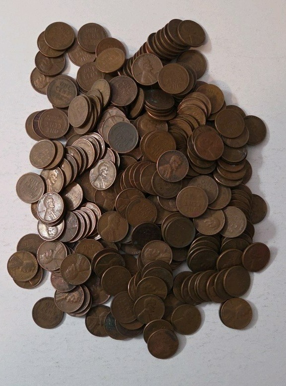 2 Pounds of Wheat Pennies - Mixed Dates