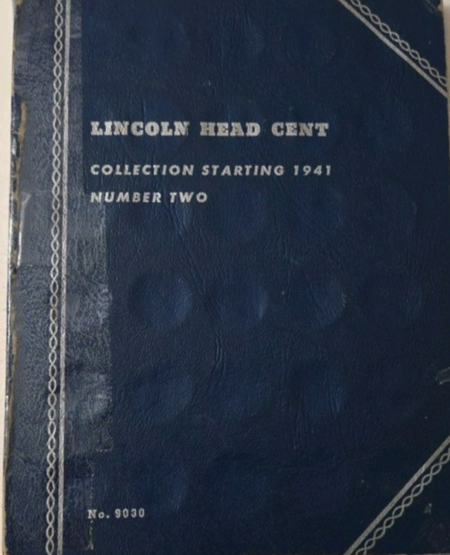 Book of Lincoln Head Cent Collection Starting 1941.&nbsp Book is full.