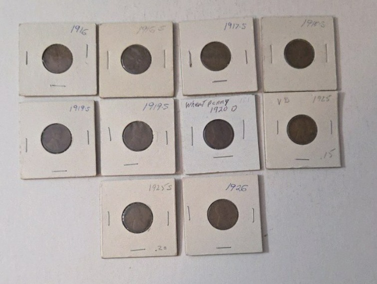Wheat Pennies Mixed Dates (1916-1926)