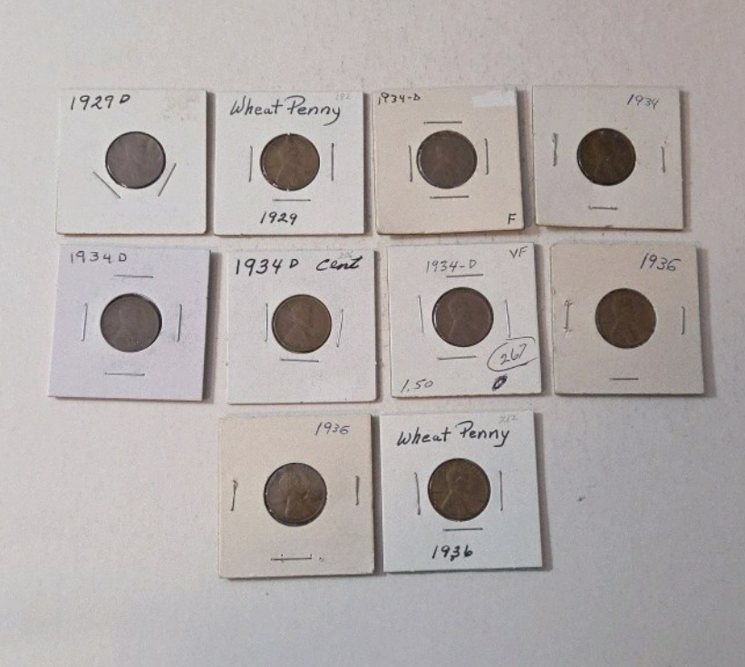 Wheat Pennies Mixed Dates (1929-1936)