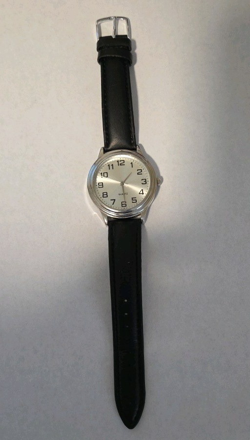 Mens Quartz Stainless Steel Back Watch featuring a Hadley Roma Watch Band - Working