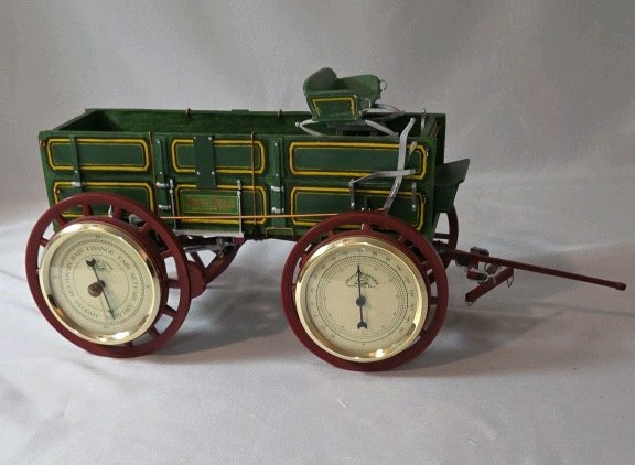 Danbury Mint "John Deere Weather Wagon"&nbsp; Metal - 14"L x 6"H x 5"W - Barometer/Thermometer&nbsp; -(VERY&nbsp; RARE)