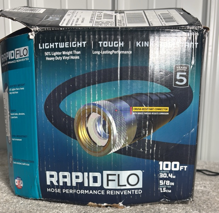 Teknor Rapid Flo 58 in. x 100 ft. Compact Garden Hose - MSRP $50