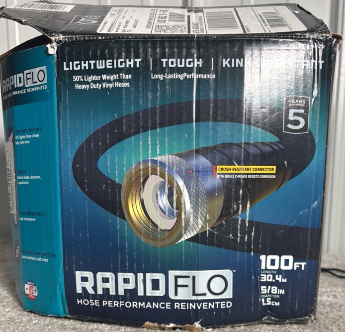 Teknor Rapid Flo 58 in. x 100 ft. Compact Garden Hose - MSRP $50