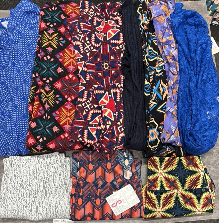LuLaRoe Liquidation - Lot of 3-Cassie Pencil Skirt, 4-Joy Vest, 3-Sarah Cardigans (Size S) - MSRP $555