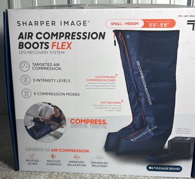 Sharper Image Air Compression Boots - Size Small - Medium