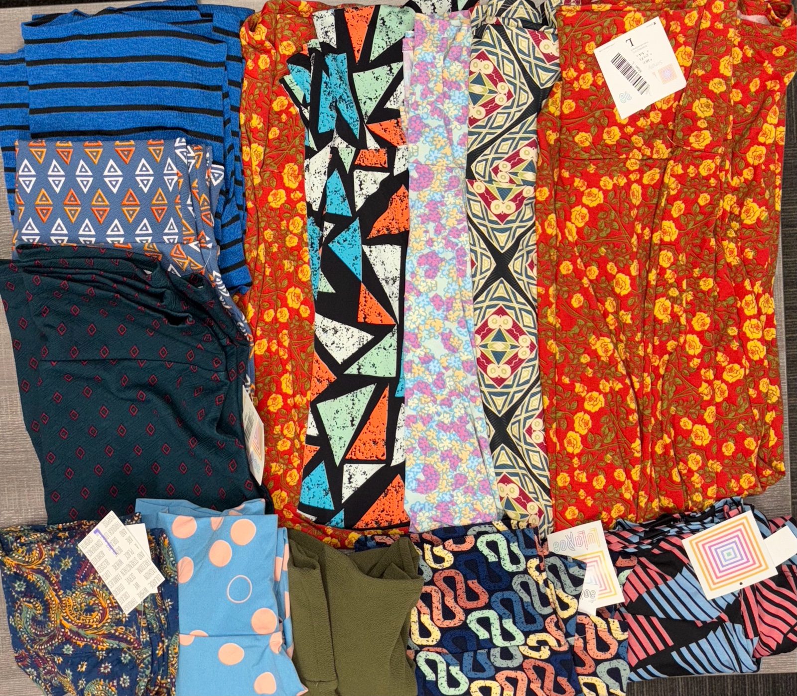 LuLaRoe Liquidation - Lot of 4-Azure Skirts, 2-Cassie Pencil Skirts, 5-Maxi Skirts, 1-Joy Vest (Size L) - MSRP $480