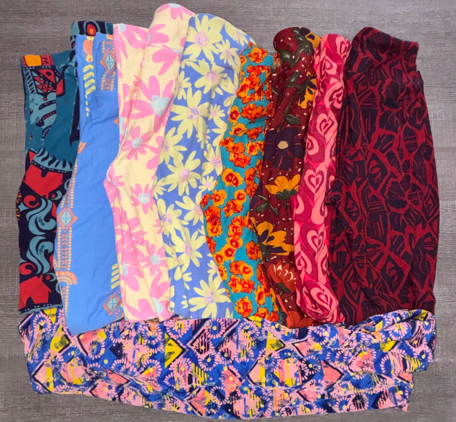 LuLaRoe Liquidation - Lot of 8-Tween Leggings, 1-Bianka Kimono - MSRP $148