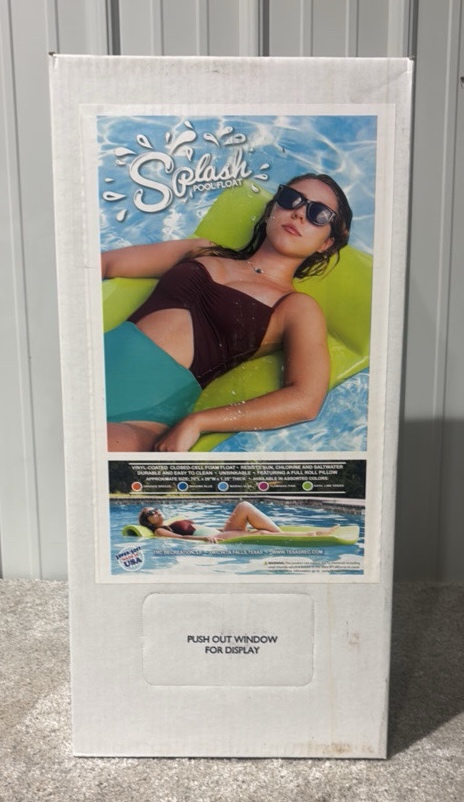 TRC Recreation Splash 1.25 Thick Foam Pool Float Mat (Bahama Blue) - MSRP $100