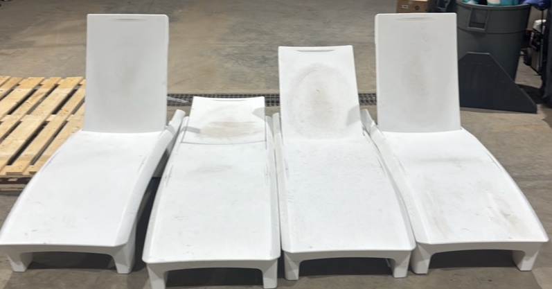 Step2 Vero Adjustable Pool Lounge Chairs 4-pack - MSRP $940