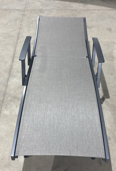 SunVilla Commercial Sling Wave Chaise Lounge with Adjustable Armrests - MSRP $250