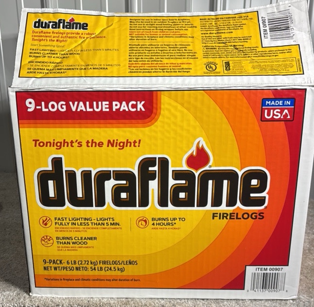 Duraflame Firelogs - 9 Log Value Pack