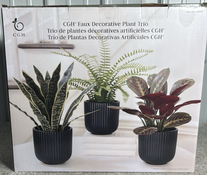 CGH Faux Decorative Plant Trio - MSRP $50