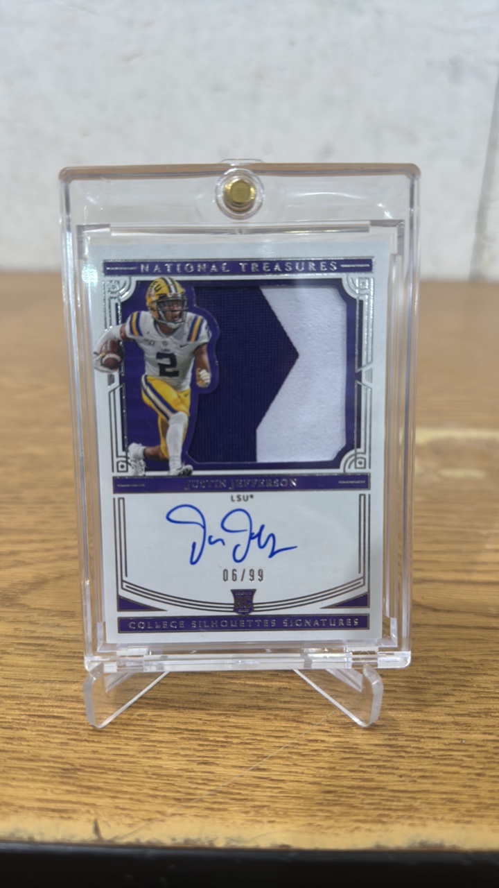 2020 Exquisite RPA Justin Jefferson Aitograph Patch Serial #0699