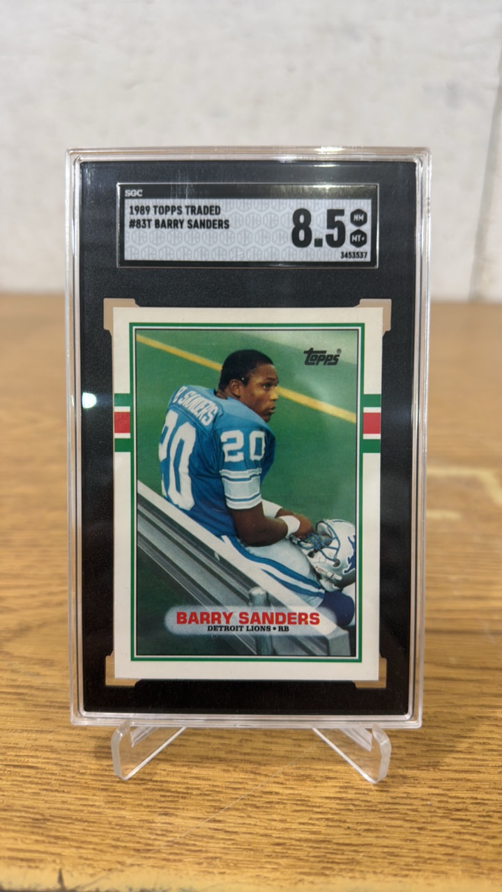 SGC 1989 Topps Traded Barry Sanders Rookie