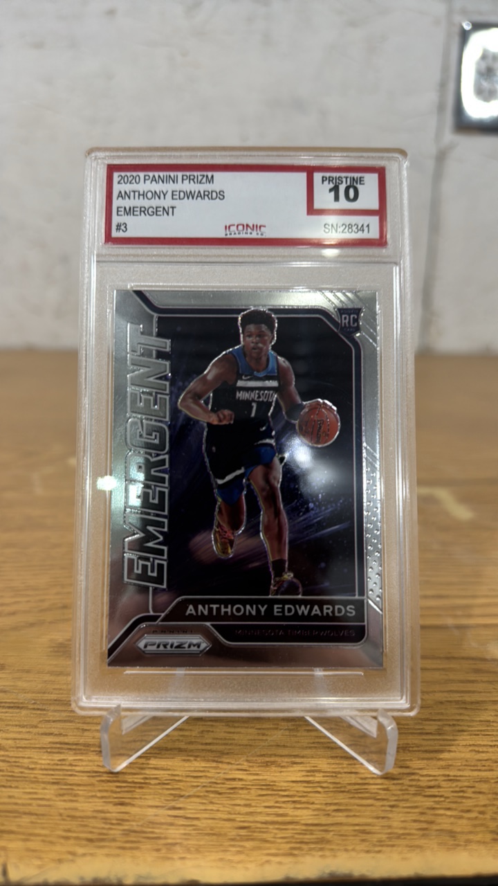 ICONIC 10 Pristine 2020 Prizm Emergent Anthony Edwards Rookie