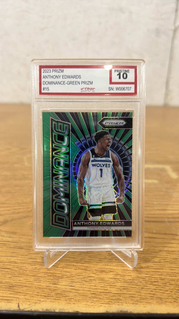 ICONIC 10 Pristine 2023 Prizm Dominance Green Anthony Edwards