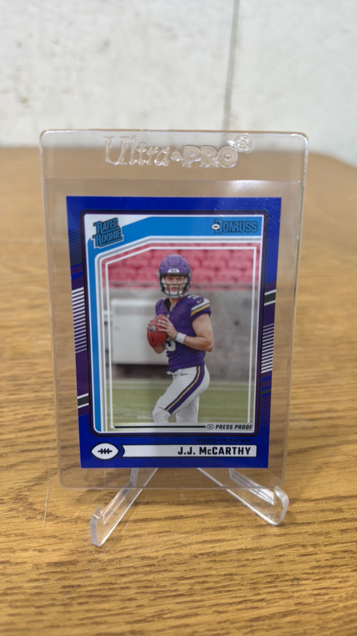2024 Donruss Blue Press Proof J.J. McCarthy Rookie
