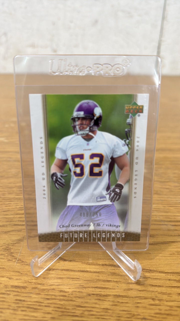 2006 UD Legends Chad Greenway Rookie Serial #408750