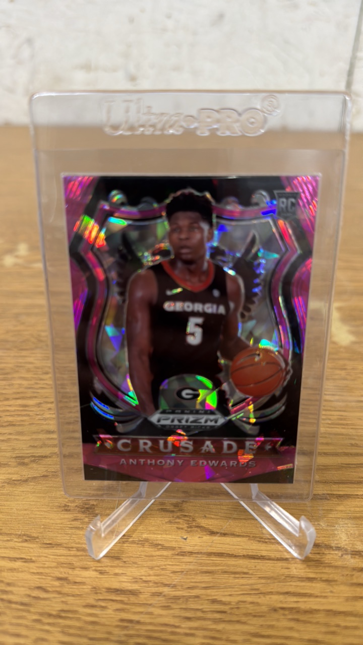2020 Prizm Draft Pink Cracked Ice Anthony Edwards Rookie