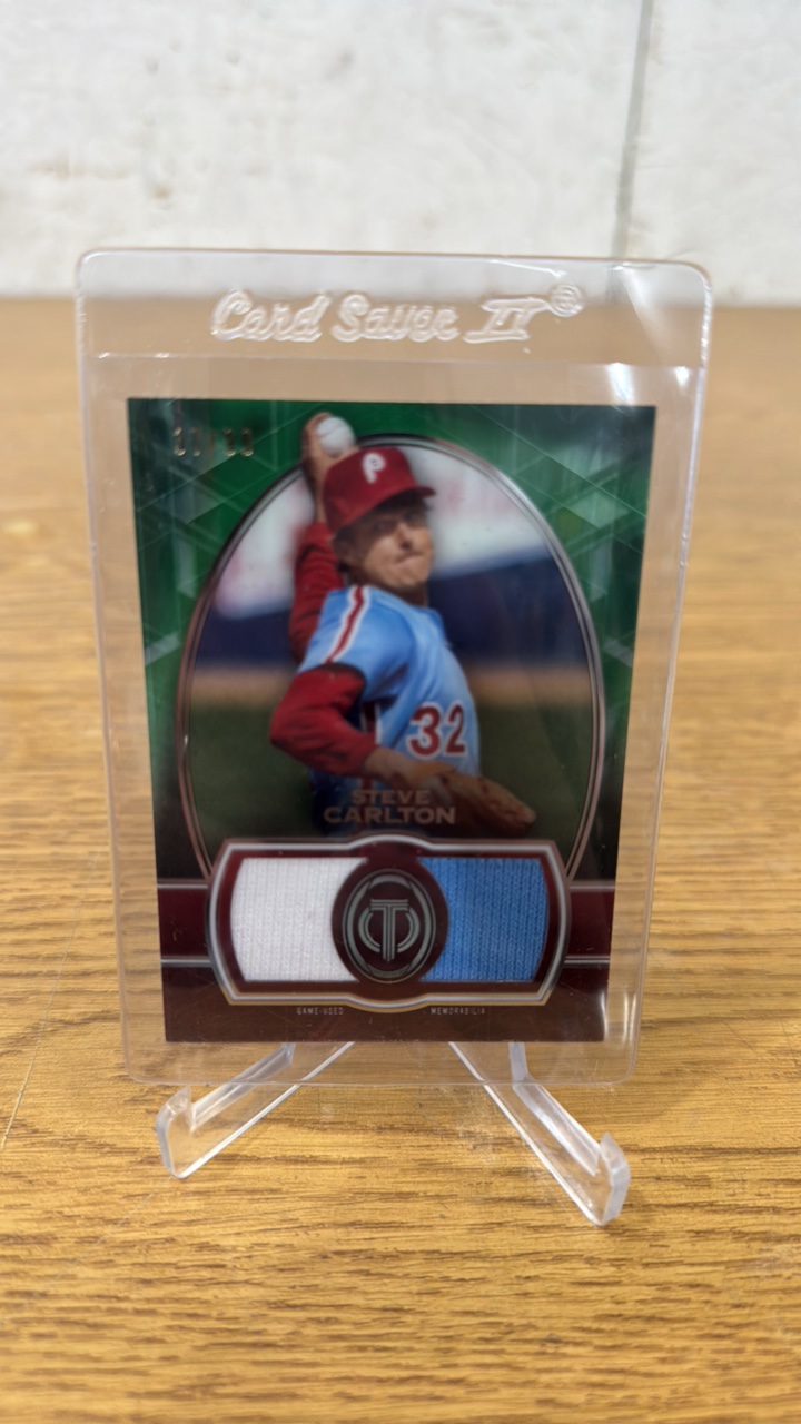 2019 Topps Tribute Dual Jersey Card Steve Carlton Serial #3799