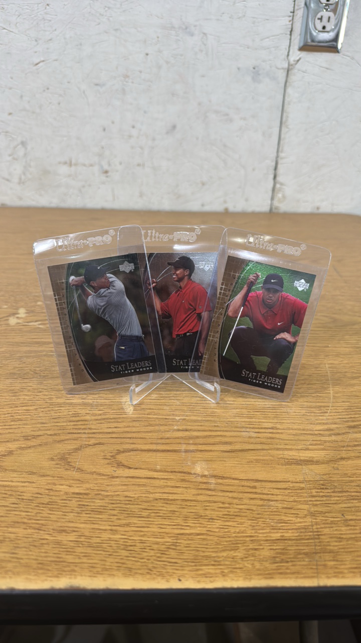 (3) 2001 Upper Deck Star Leaders Tiger Woods Rookies