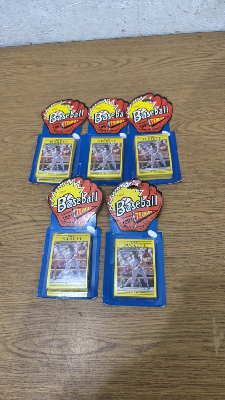 (5) 1991 Fleer Minnesota Twins World Series Team Sets