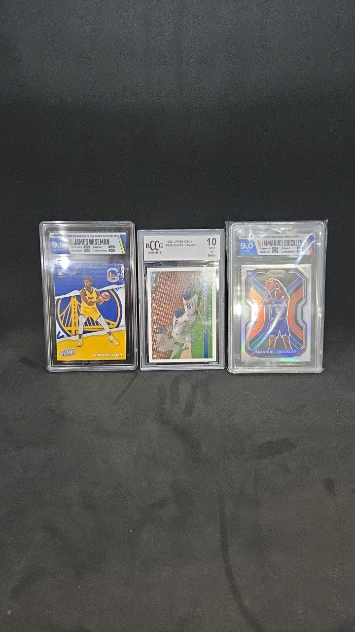 3 GRADED CARD SPORTS CARD LOT