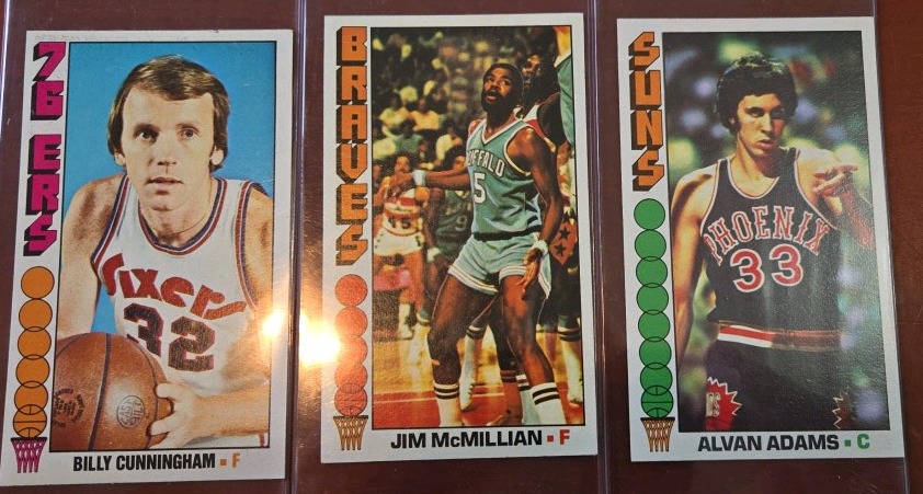 (3) 1975 TOPPS BASKETBALL CARD LOT OF 3