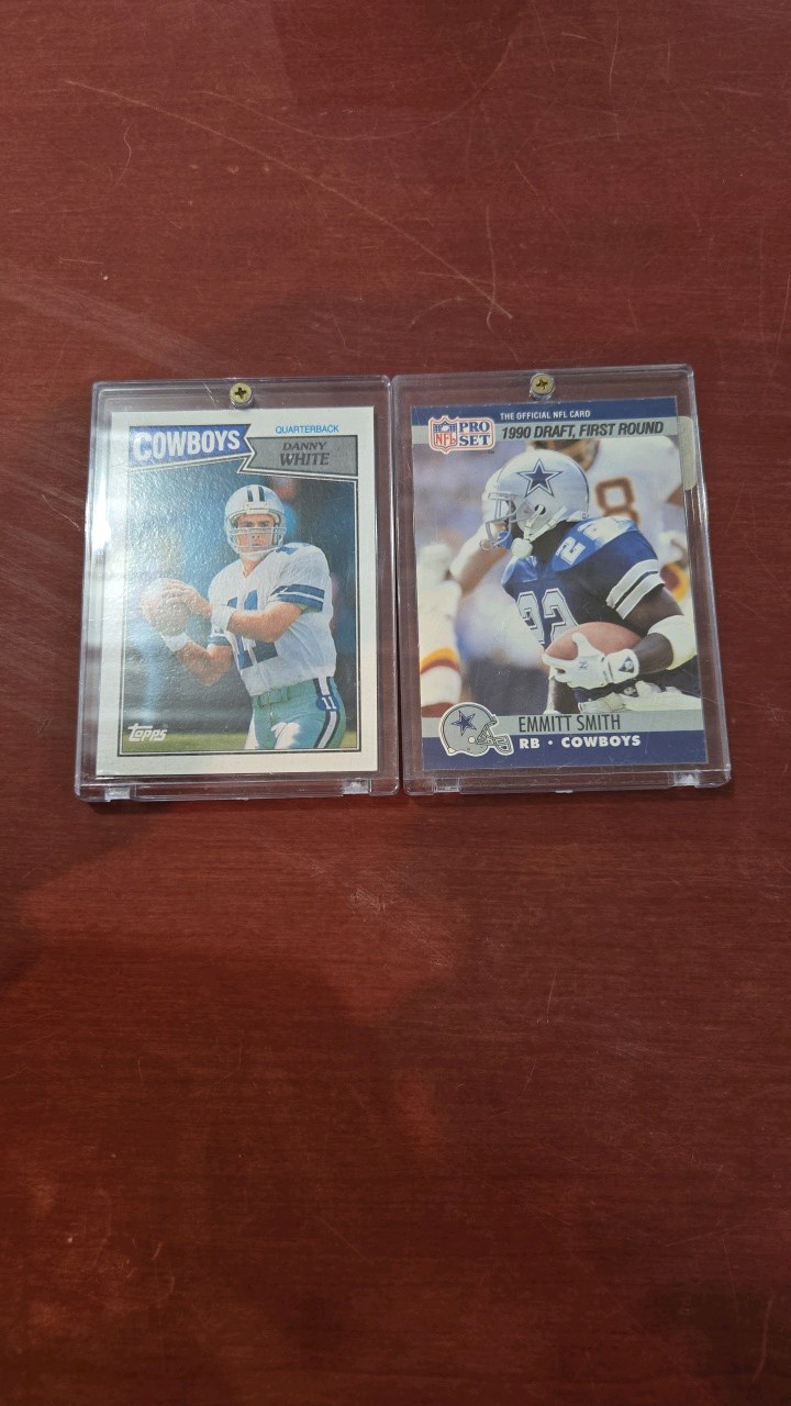 EMMIT SMITH ROOKIE CARD & DANNY WHITE ROOKIE CARD