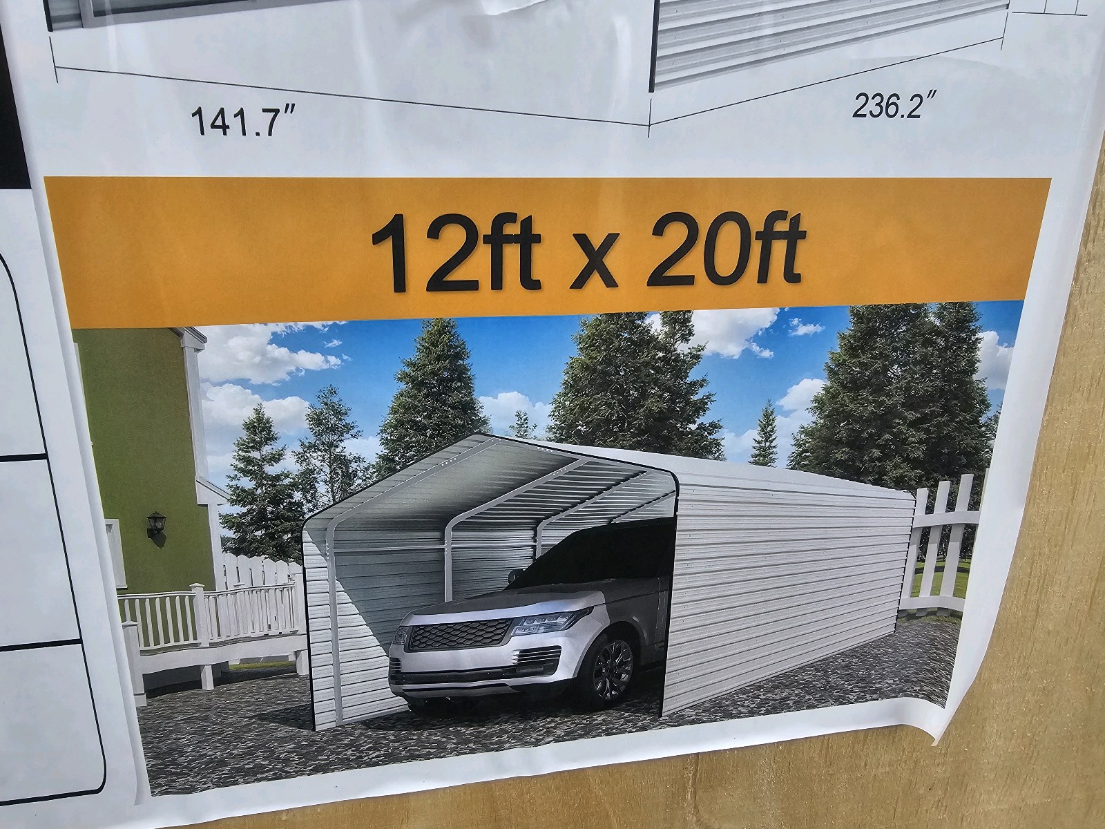 Unused 2026 12 X 20 Carport SDLC 1220