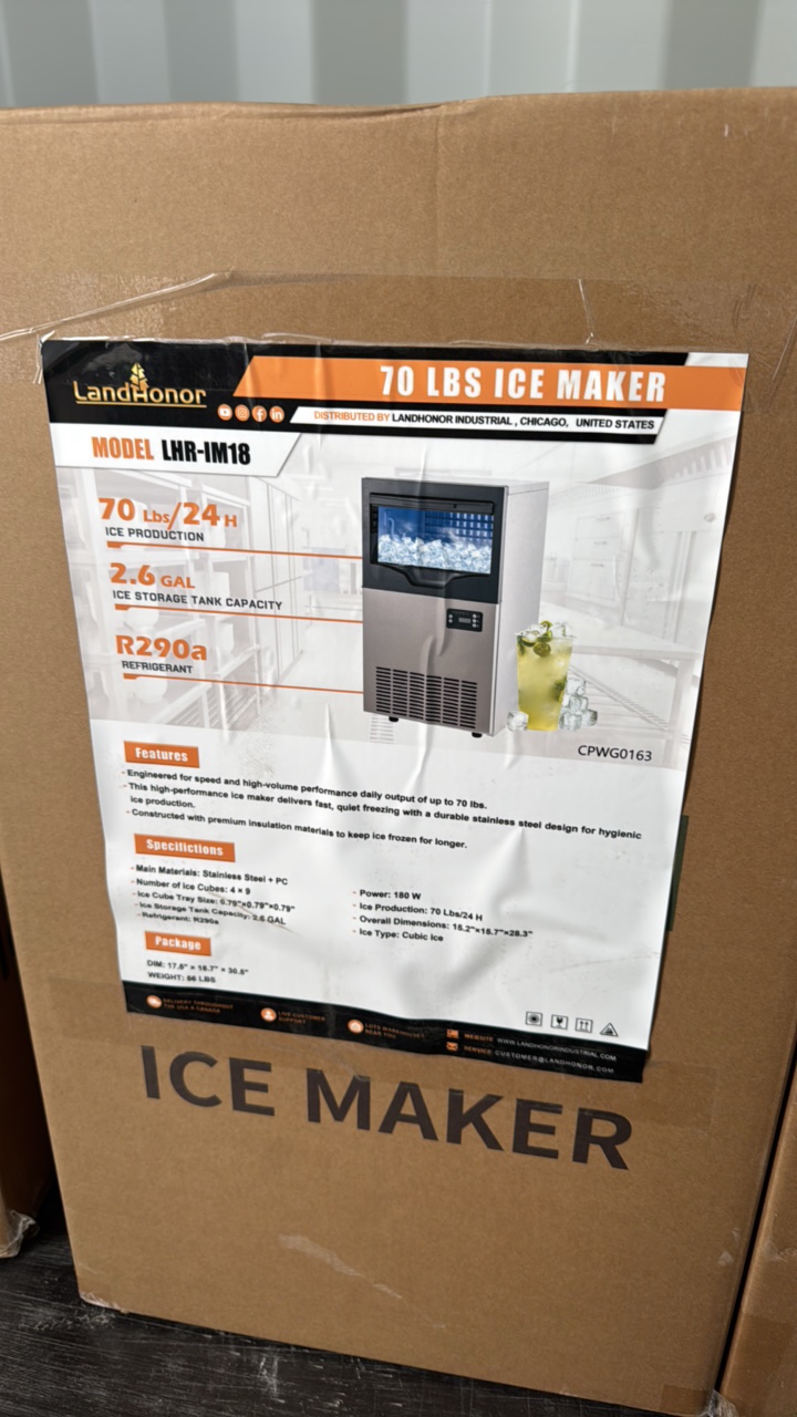 70 Lbs Ice Maker  LandHonor  2026  Unused  LHR-IM18