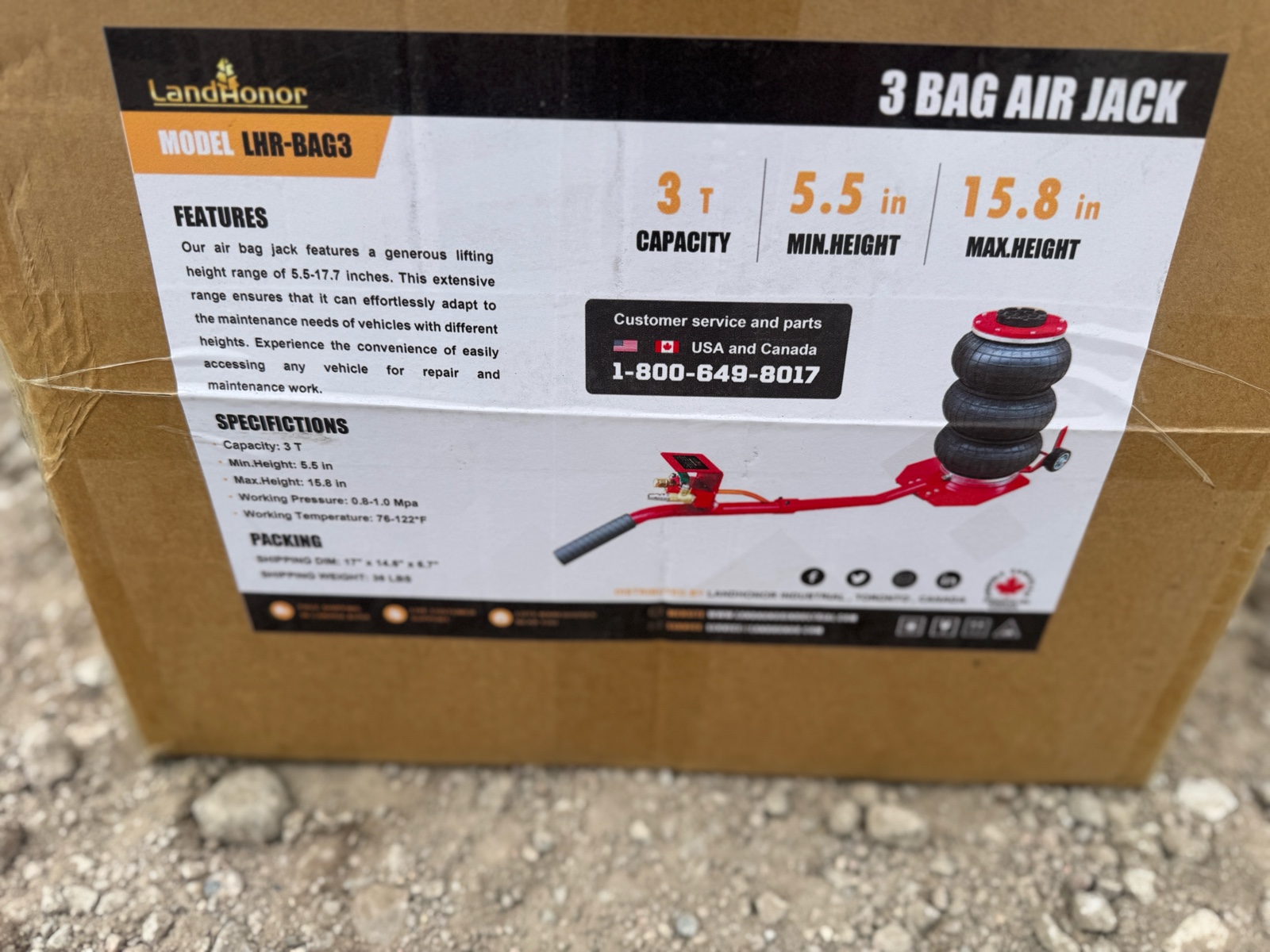3 Bag Air Jack  LandHonor  2026  Unused  LHR-BAG3