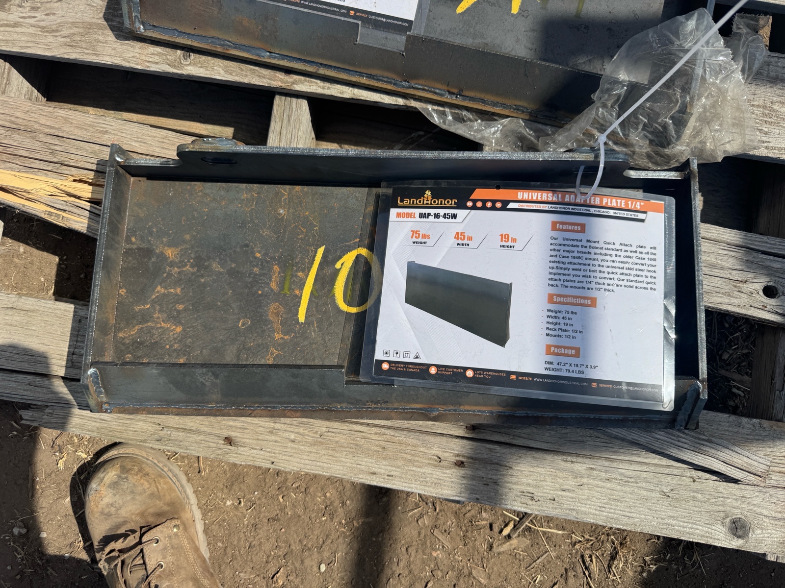 LandHonor 2026 Unused MAP-16-24W Mount Plate