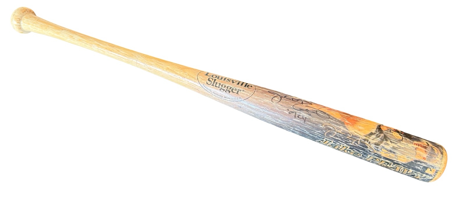 Jake Peavy Signed Louisville Slugger Wooden Baseball Bat