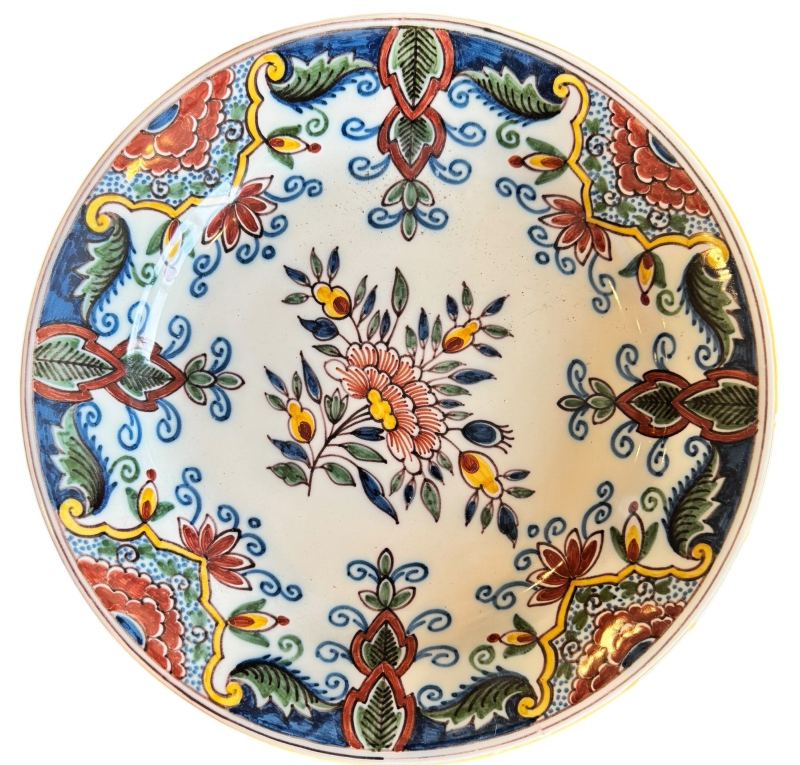 Royal Tichelaar Makkum Delft Floral Decor Wall Plate