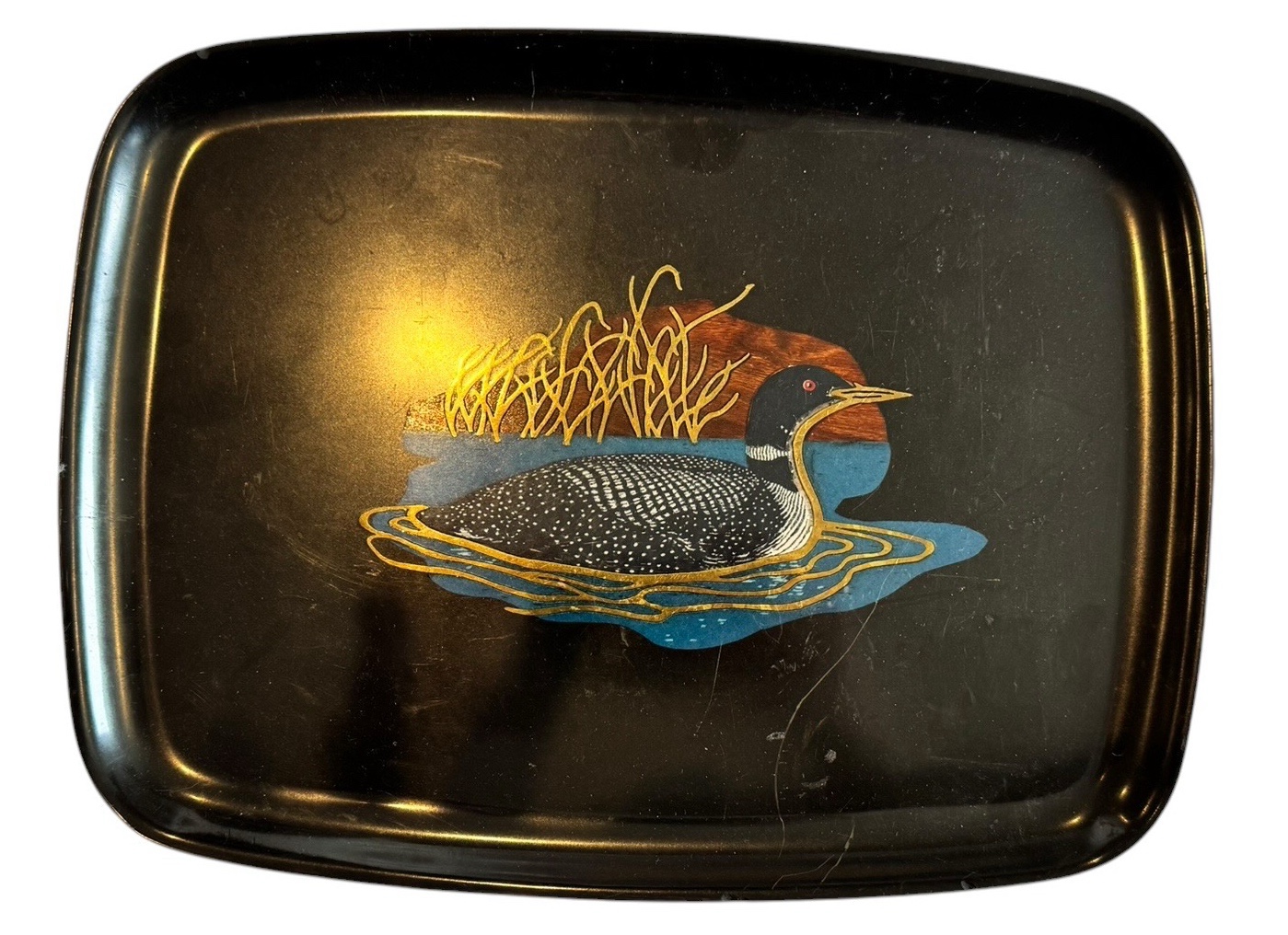 Vintage Loon Tray - Couroc Giftware