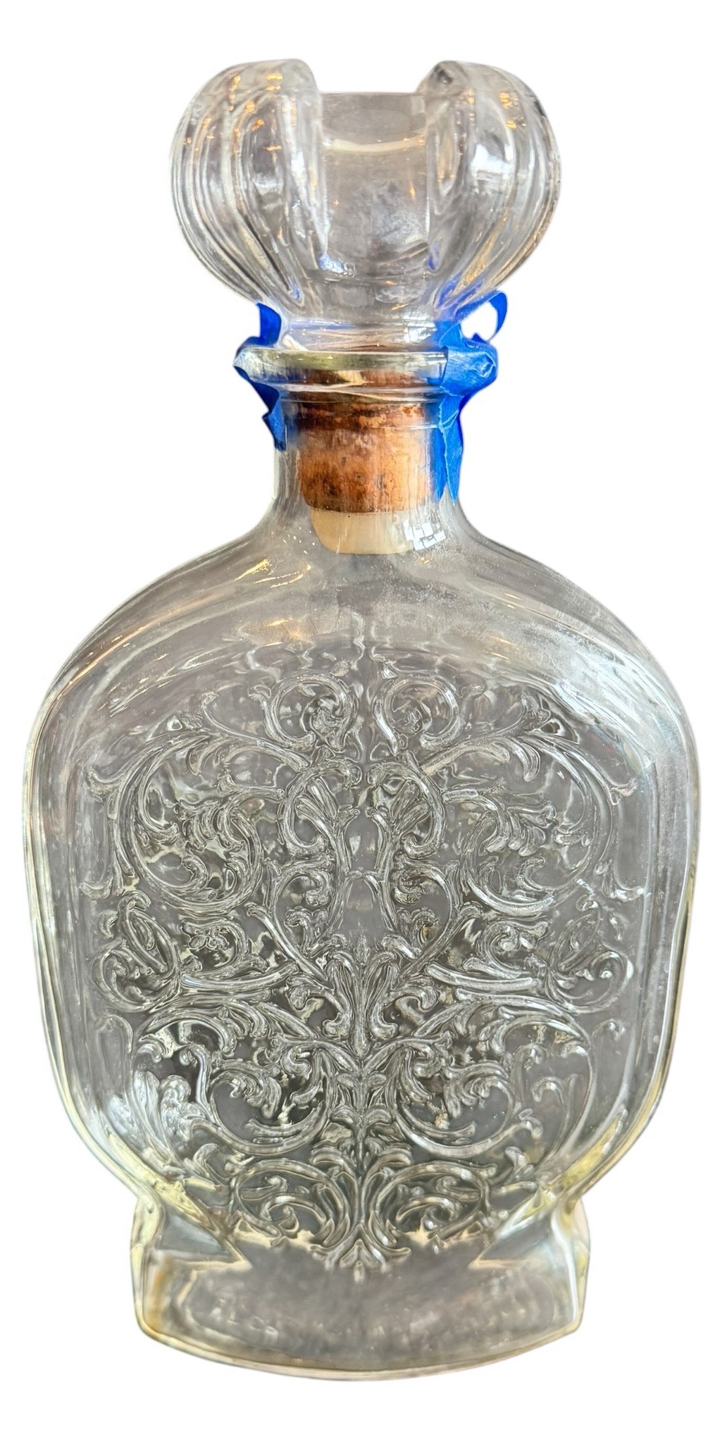 Vintage Schenley Embossed Glass Whiskey Decanter