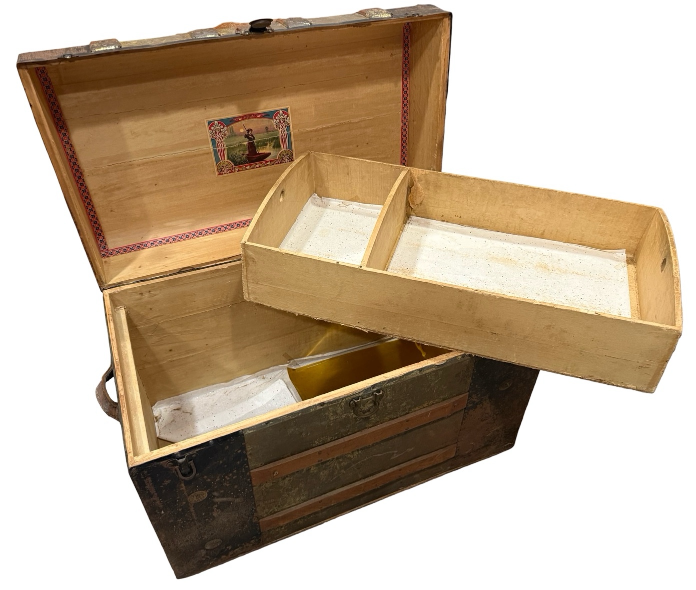 Large Antique Steamer Trunk