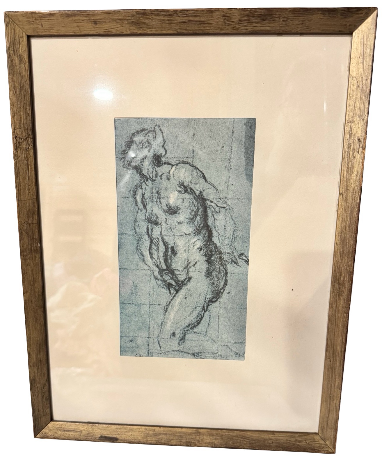 Vintage Male Sketch Framed Artwork