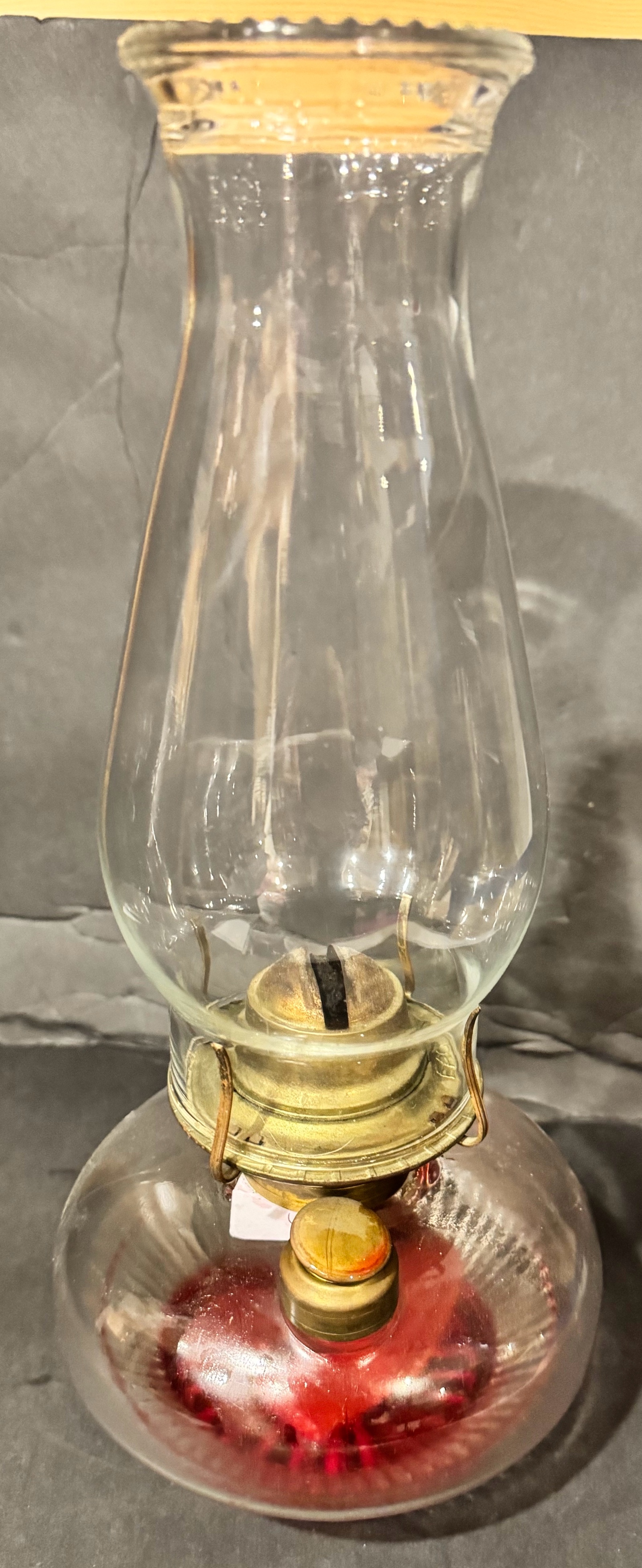 Vintage Glass Oil Lamp