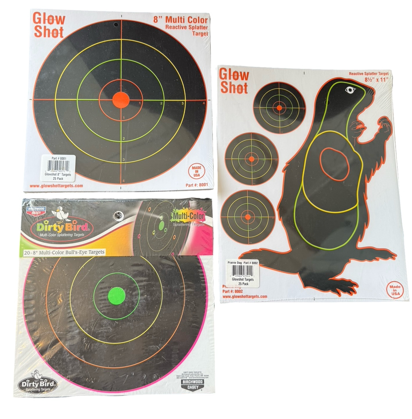 Three Packs of Glow Shooting Targets