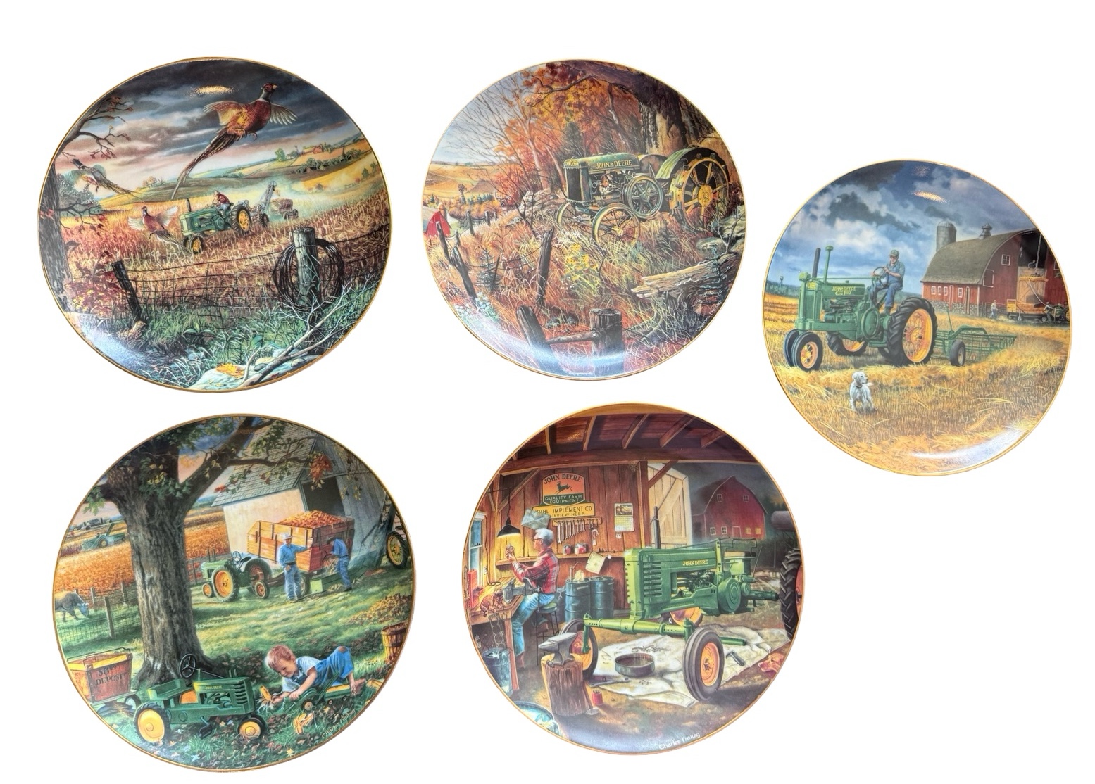 Set of Five Charles Freitag Collector Plates