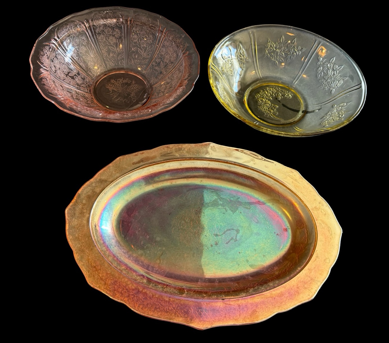Collection of Vintage Depression Glass