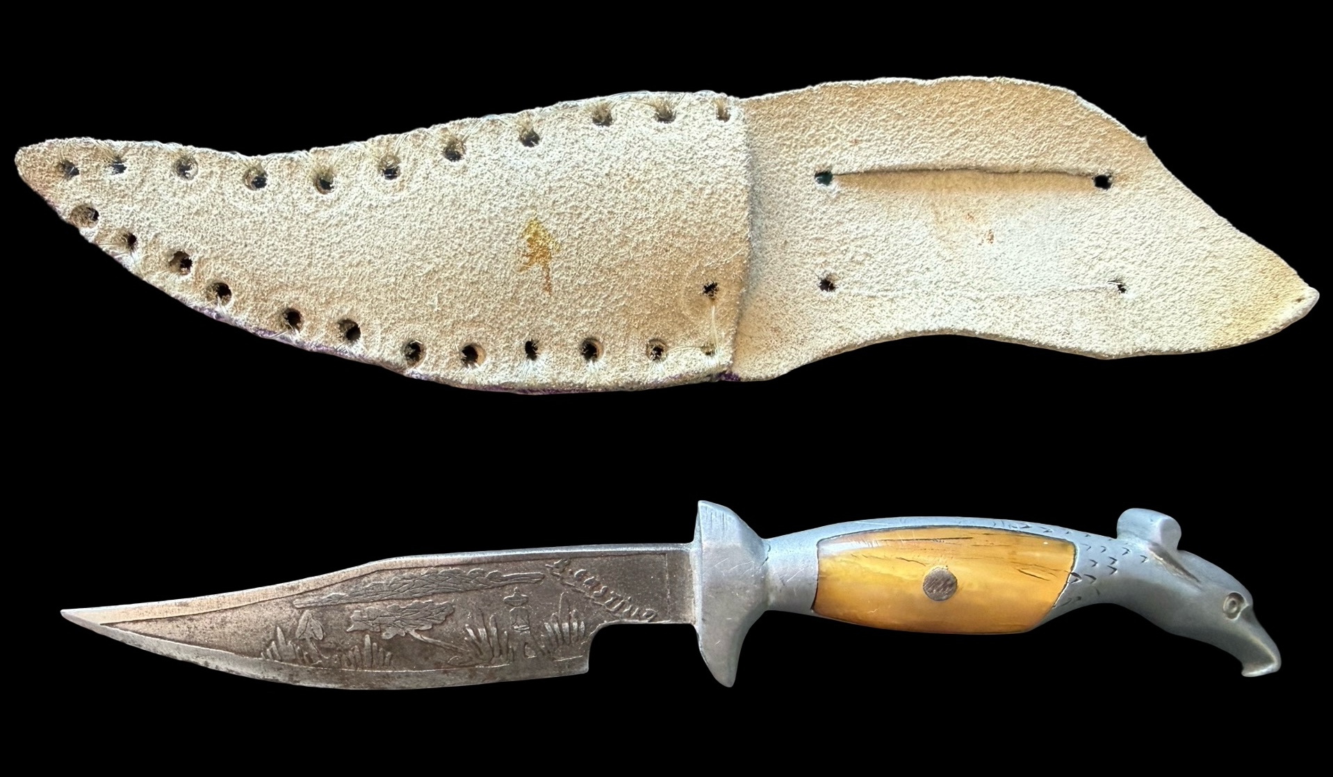 Vintage Tijuana Knife with Eagle Head Handle