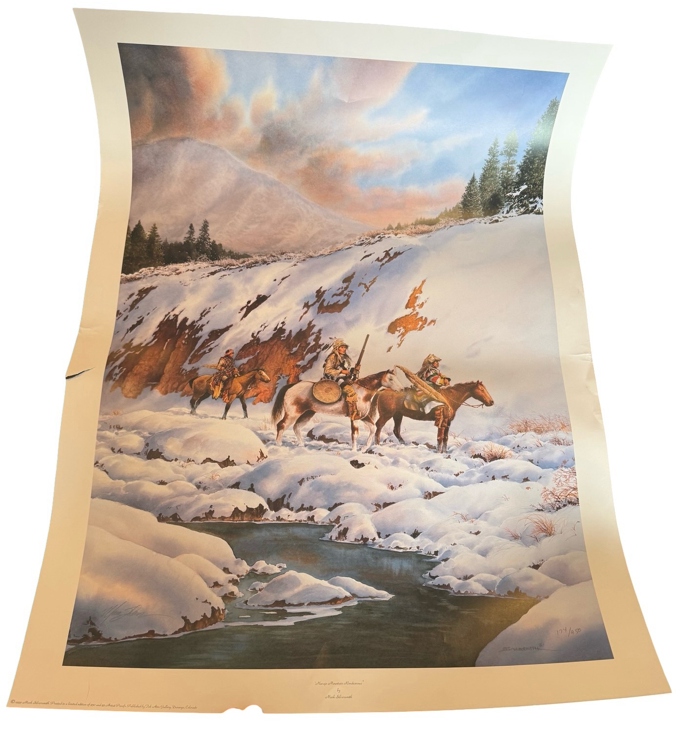 Navajo Mountain Rendezvous Signed by Mark Silversmith and Numbered 174950