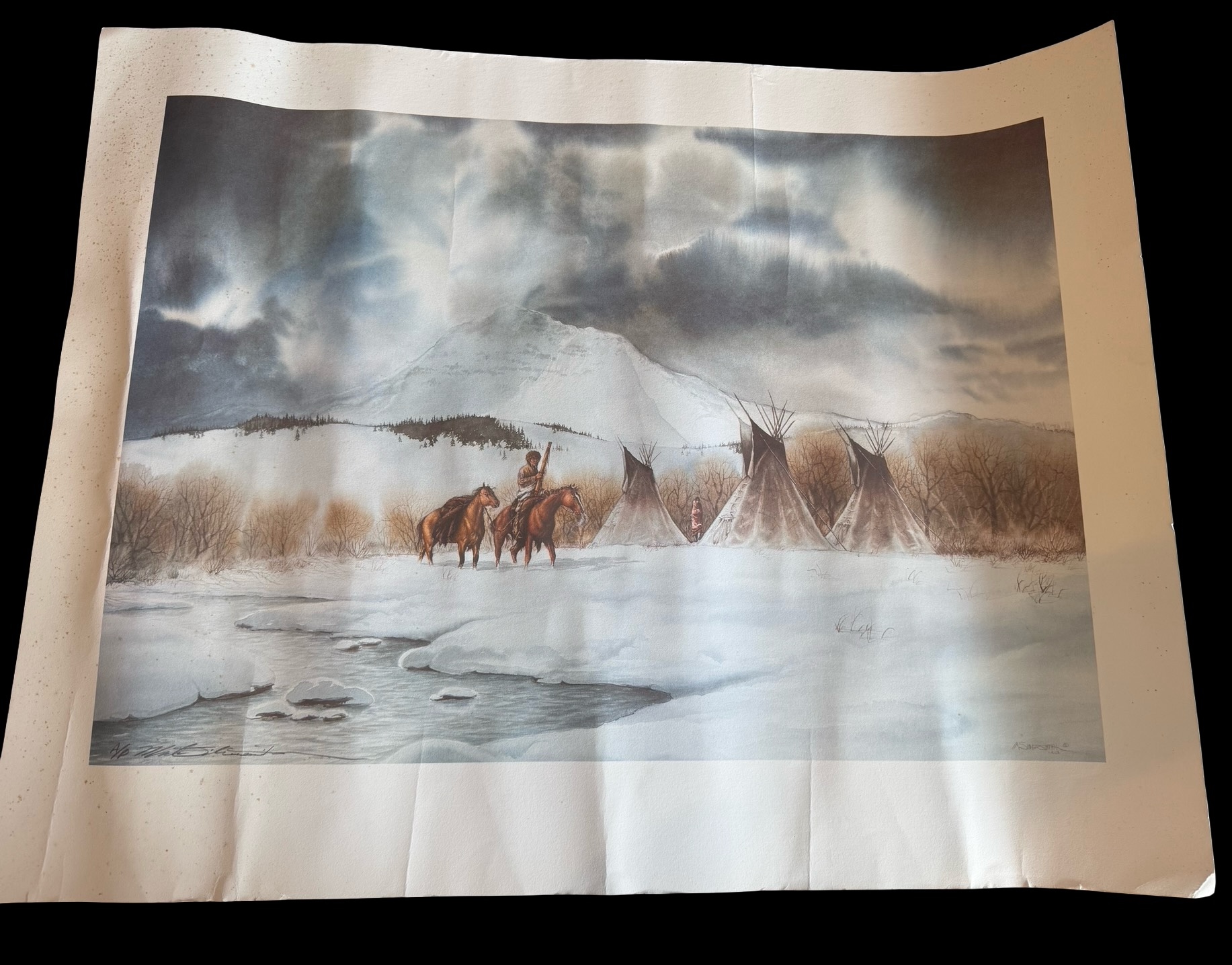 Artist Proof Winter Hunt Signed by Mark Silversmith