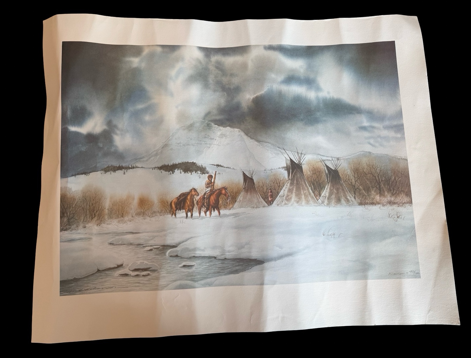 Winter Hunt Signed by Mark Silversmith and Numbered 4531000